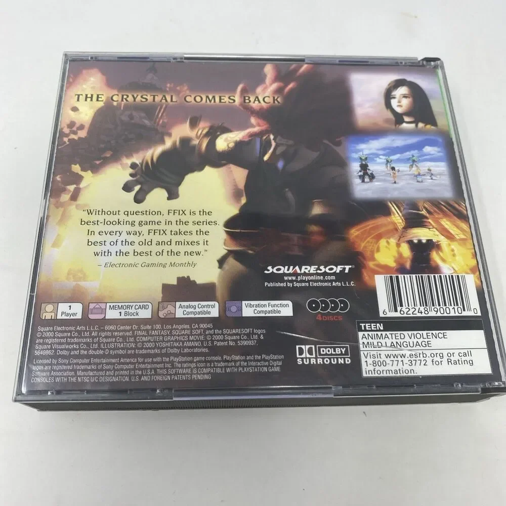 Final Fantasy IX Sony PlayStation 1 PS1 Complete 4 Disc Squaresoft RPG NTSC